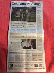 LA TIMES FRONT PAGE OBITUARY NOVEMBER 30 2023 HENRY A KISSINGER 1923 – 2023