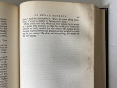 Antique 1915 Of Human Bondage by W. Somerset Maugham Hardcover Book