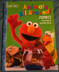 Rare 2004 Elmo Sesame street animals around the world coloring activity book New