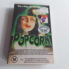 Popcorn VHS 1992 Hardcover case preowned ex rental horror comedy very rare