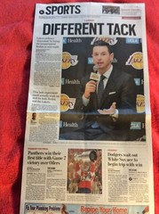DAILY BREEZE SPORTS SECTION JUNE 25 2024 THE LAKERS JJ REDICK FIRST-TIME COACH