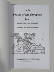 Drama of the European Jews by Paul Rassinier PB